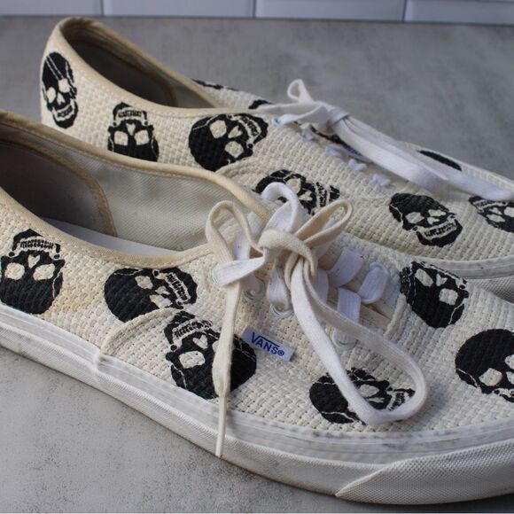 Vans Authentic 44 Dx Anaheim Factory Needlepoint Skulls Mens Size 11 - Picture 6 of 6